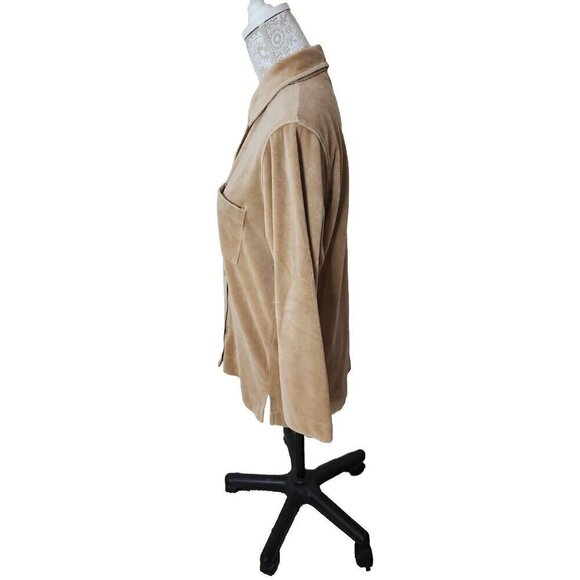 Liz Claiborne Top Brown Long Sleeve Blouse Button Front Women's Large - Picture 6 of 6